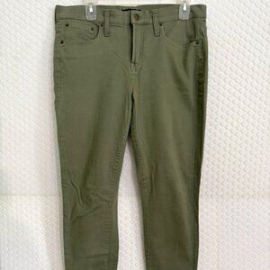 J Crew Mercantile Womens Olive Green Jeans-Ankle Length, 5 Pocket, Size 30 EUC